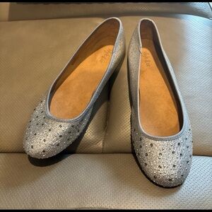 Style & Co. Glittering Silver Flats